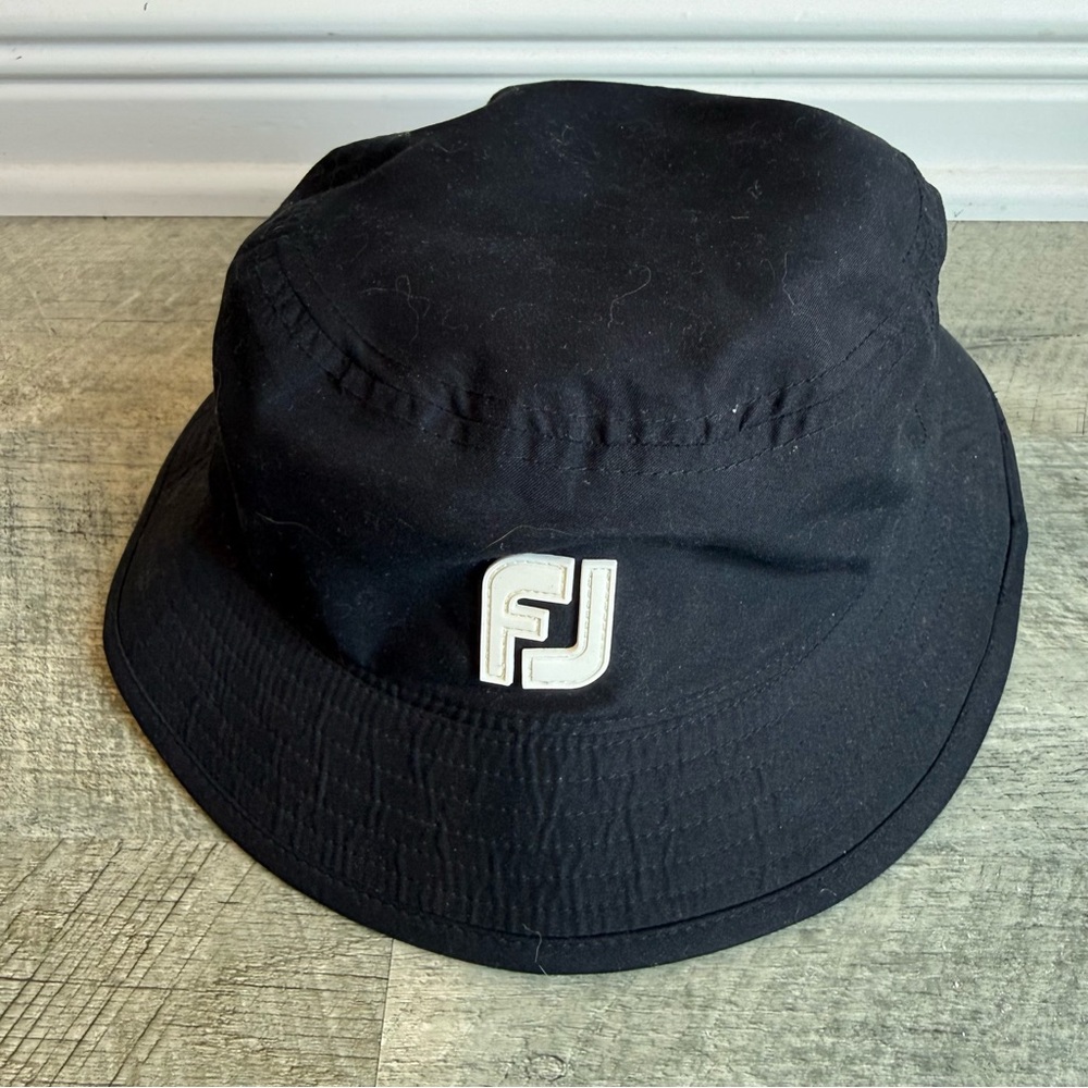 FootJoy DryJoys Hat Bucket Fitted Mens Large Black Golf Rain Waterproof - Picture 3 of 8
